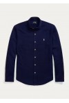 POLO RALPH LAUREN M CLASSICS JERSEY SPREAD-COLLAR SHIRT NAVY BLUE 710899386003