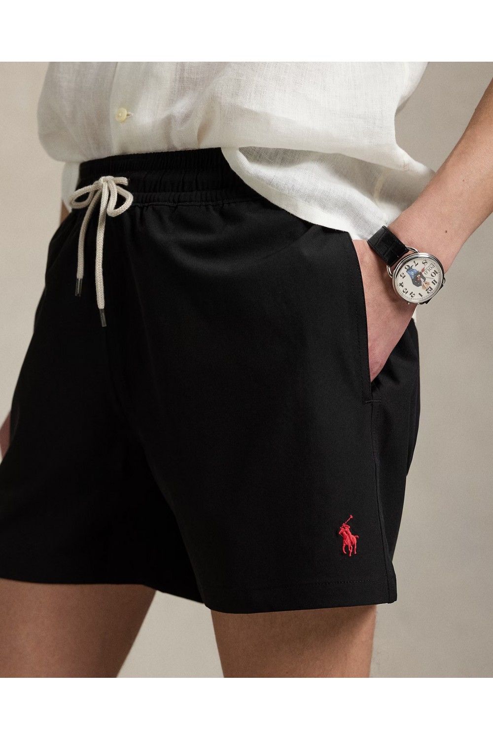 POLO RALPH LAUREN SWIMMING TRUNK TRAVELER BLACK 710969031002