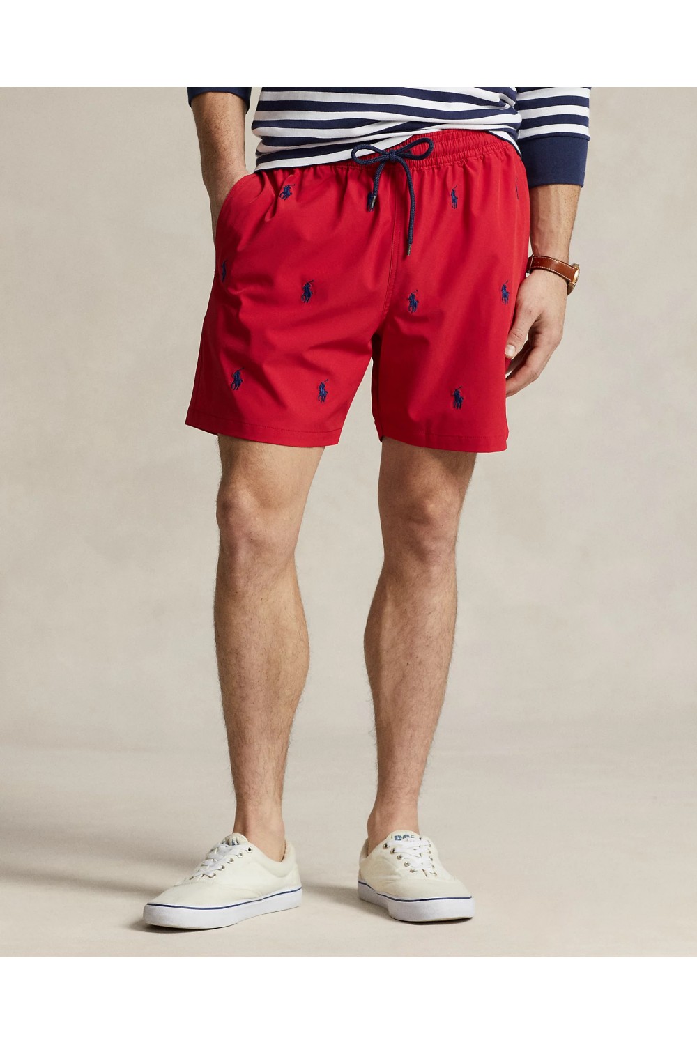 POLO RALPH LAUREN M CLASSICS TRAVELLER SWIMMING TRUNK RED 710835127001