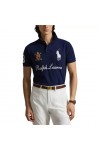 POLO RALPH LAUREN CUSTOM SLIM FIT POLO SHIRT BIG PONY NAVY BLUE 710P07311001