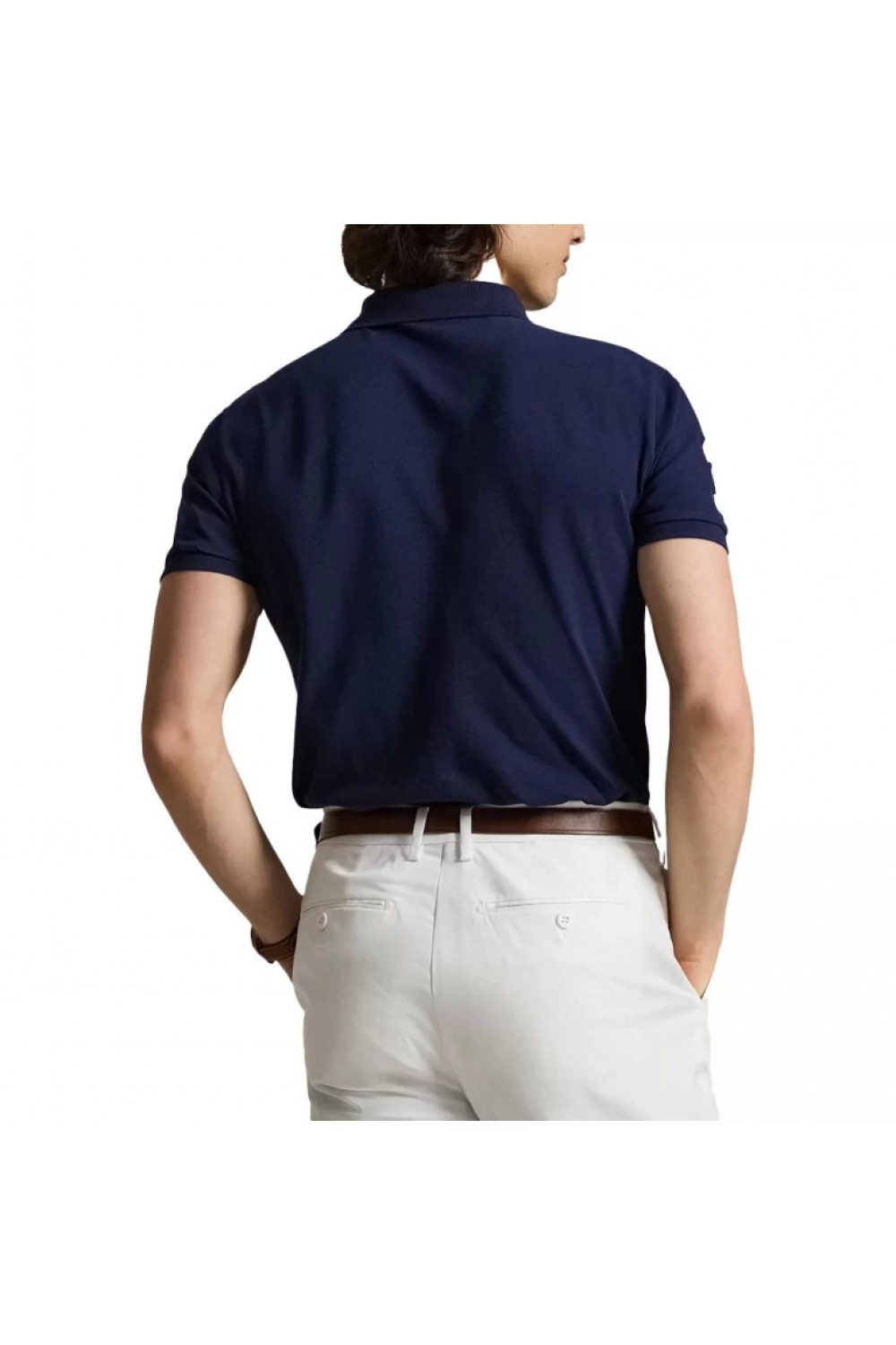 POLO RALPH LAUREN CUSTOM SLIM FIT POLO SHIRT BIG PONY NAVY BLUE 710P07311001