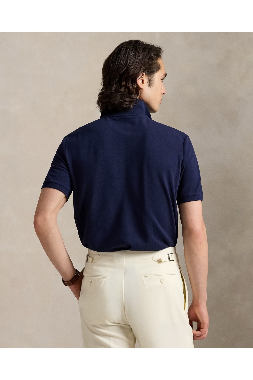 POLO RALPH LAUREN CUSTOM SLIM FIT STRETCH MESH POLO NAVY BLUE 710941439038