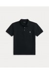 POLO RALPH LAUREN CUSTOM SLIM FIT STRETCH MESH POLO BLACK 710941439040