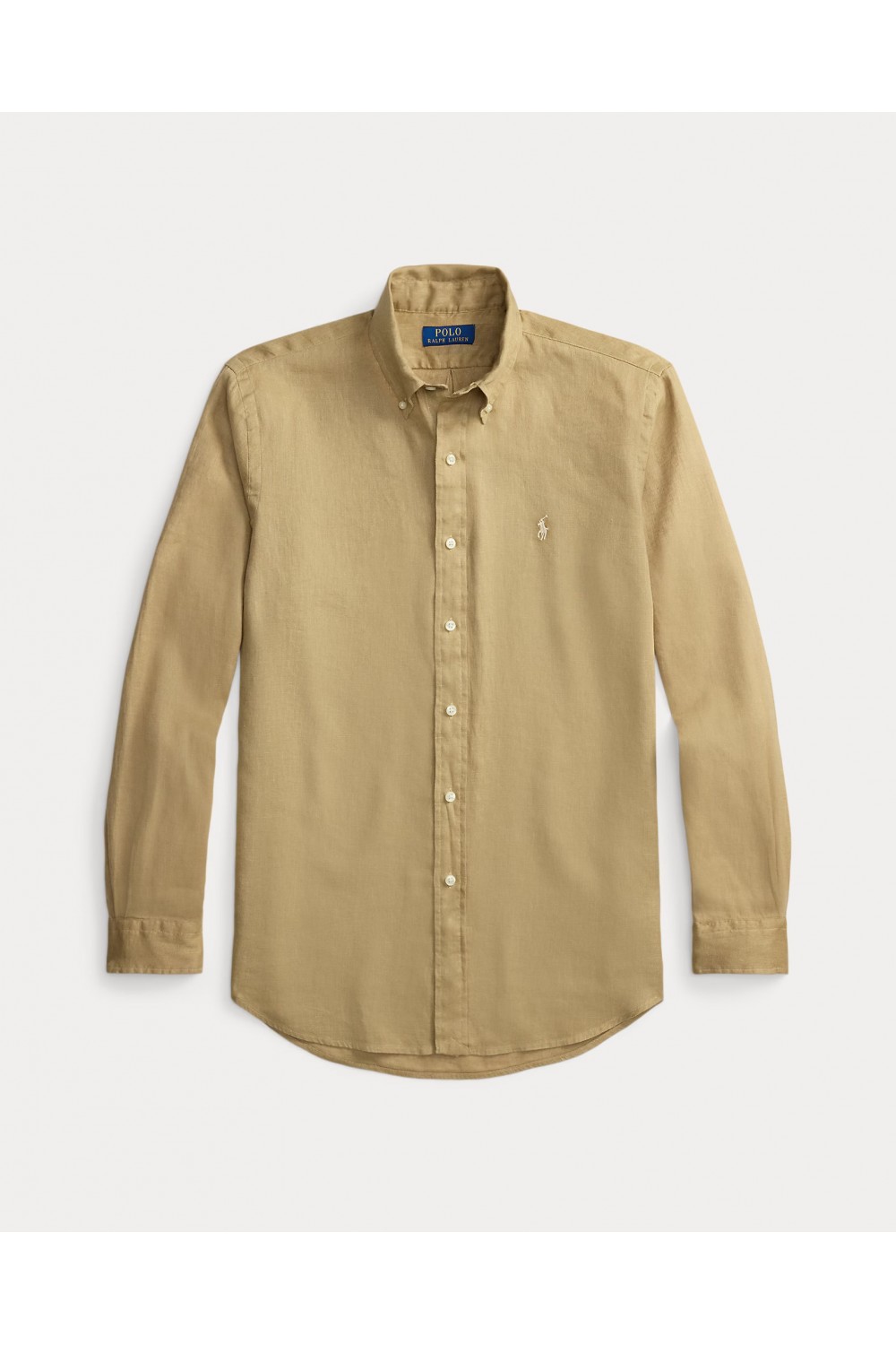 POLO RALPH LAUREN M CLASSICS LINEN SHIRT CAFE TAN 710966294511