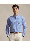 POLO RALPH LAUREN CUSTOM FIT STRIPED STRETCH POPLIN SHIRT BLUE-WHITE 710929346001