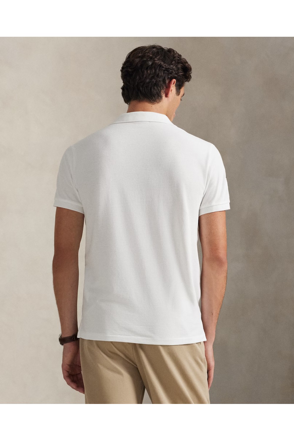 POLO RALPH LAUREN BIG PONY CUSTOM SLIM FIT MESH POLO WHITE 710688969003