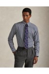 POLO RALPH LAUREN STRIPED STRETCH POPLIN SHIRT NAVY-WHITE 710929346022