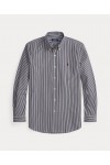 POLO RALPH LAUREN STRIPED STRETCH POPLIN SHIRT NAVY-WHITE 710929346022