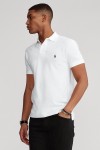 POLO RALPH LAUREN CUSTOM SLIM FIT POLO SHIRT WHITE 710666998002