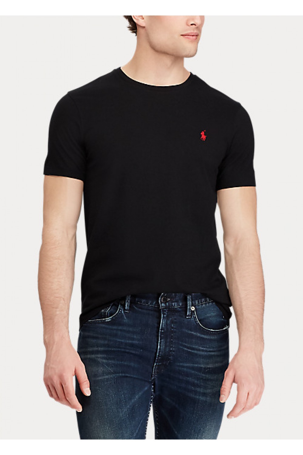 POLO RALPH LAUREN CUSTOM SLIM FIT T-SHIRT BLACK 710680785001