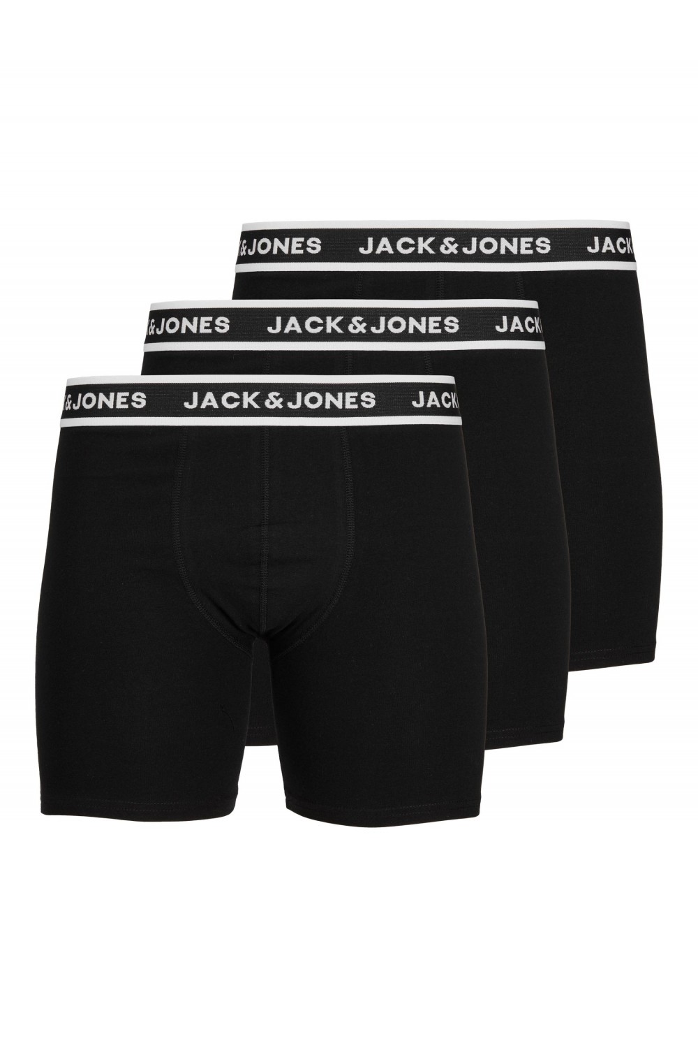 JACK & JONES JACSOLID BOXER BRIEFS 3 PACK BLACK 12229576