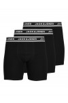 JACK & JONES JACSOLID BOXER BRIEFS 3 PACK BLACK 12229576