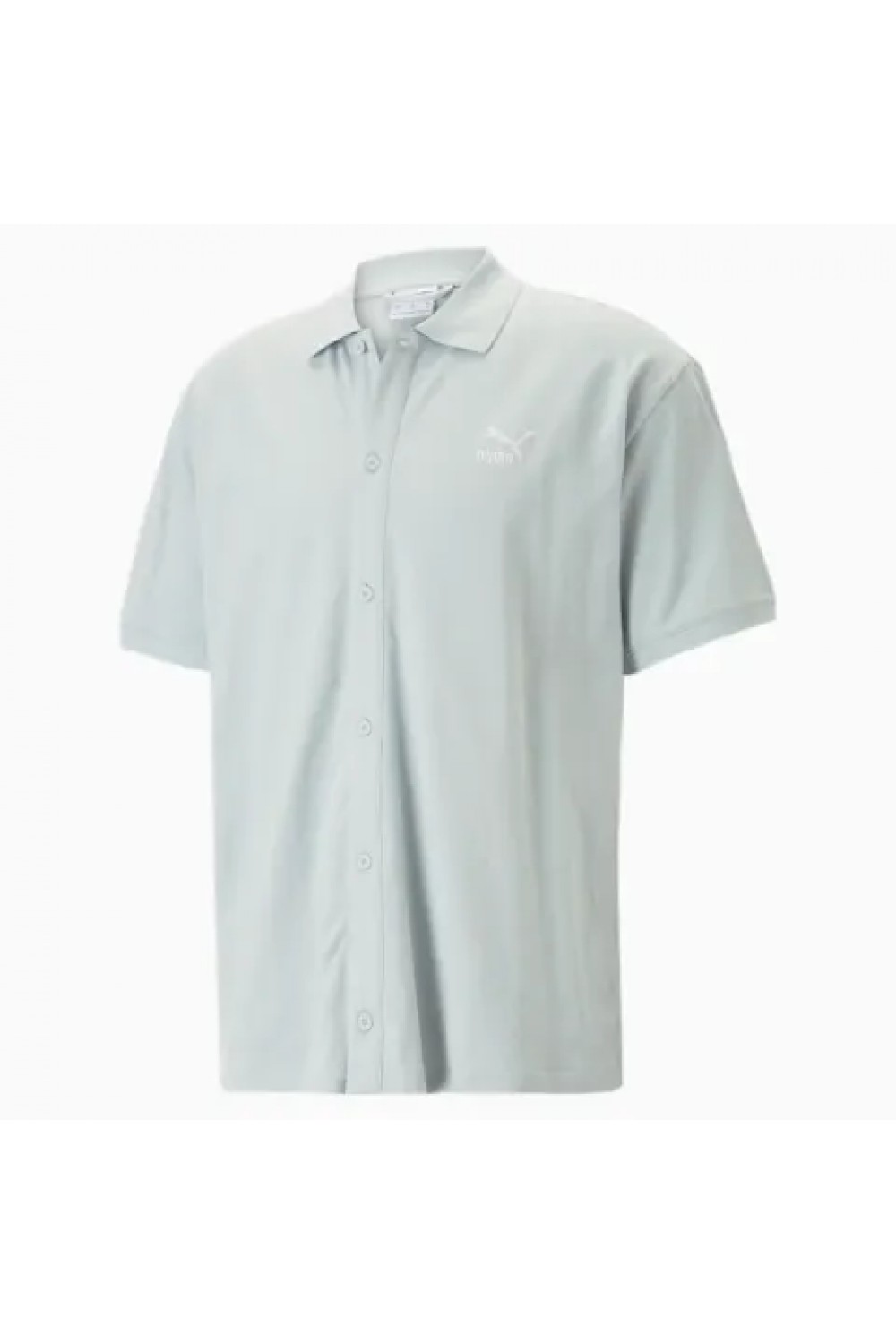 PUMA CLASSICS PIQUE SHIRT PLATINUM GRAY 538129-80