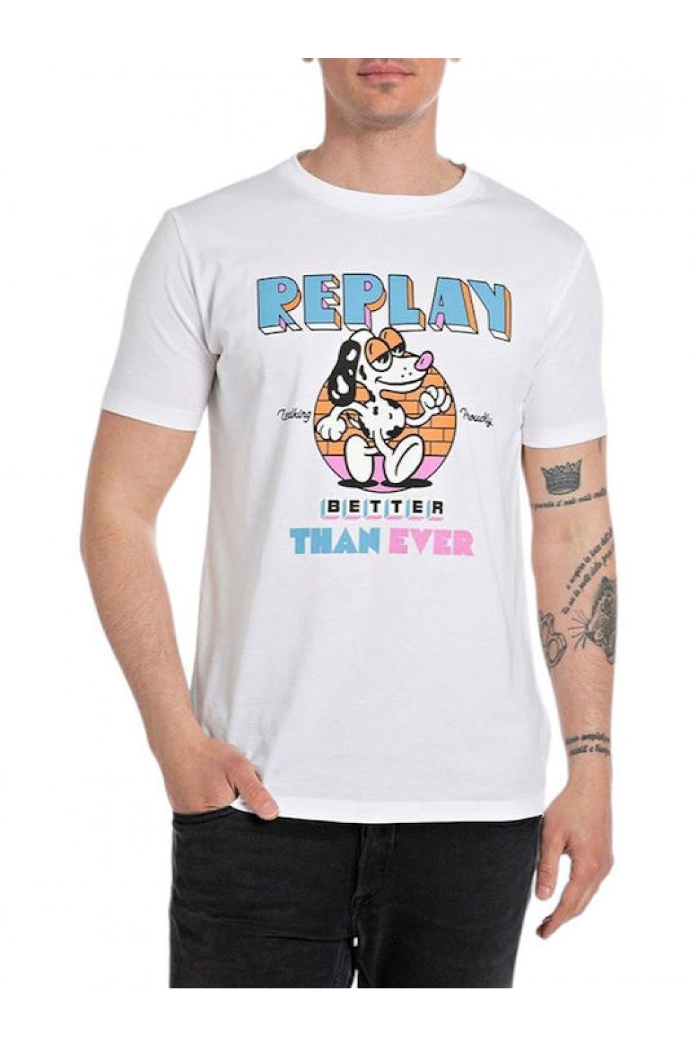 REPLAY BETTER THAN EVER T-SHIRT WHITE M6800.000.2660-001