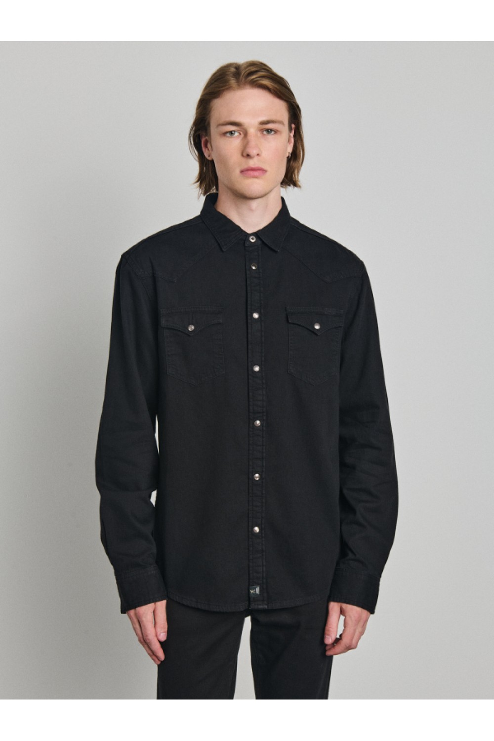 STAFF JEANS & CO FINO MAN SHIRT BLACK 5-616.136.BL.NOS