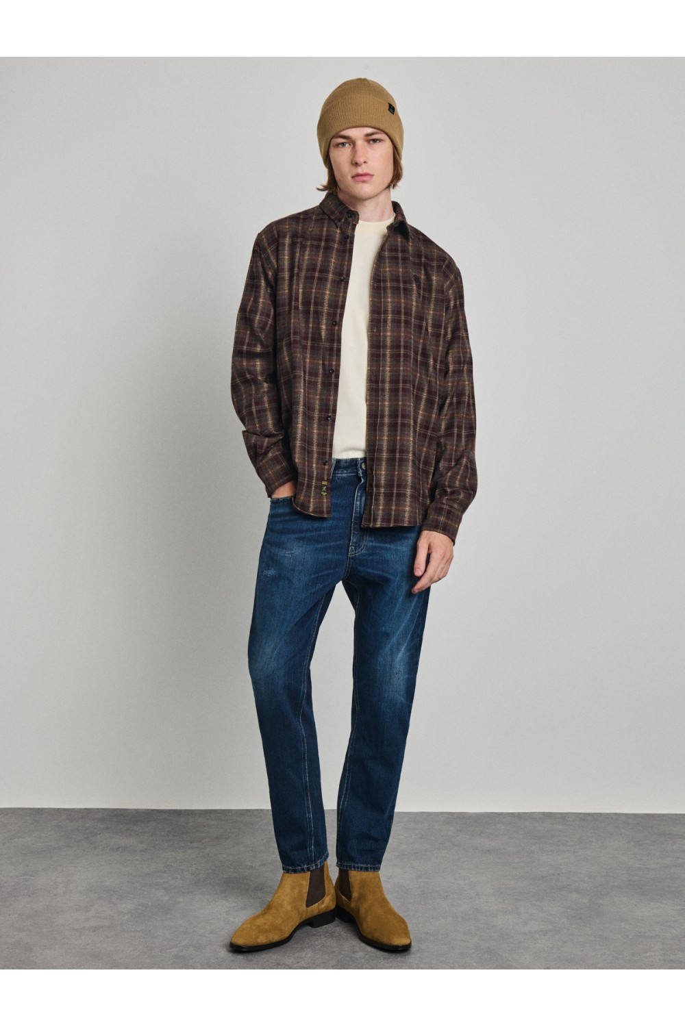 STAFF JEANS & CO NOEL MAN SHIRT BORDEAUX 61-012.056
