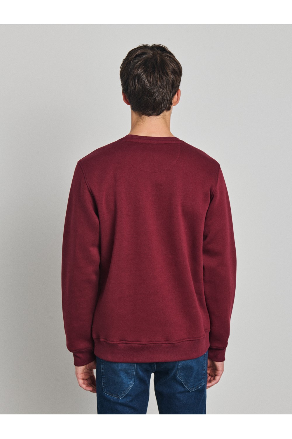 STAFF JEANS & CO IAN CREW NECK SWEATSHIRT MERLOT 64-105.056