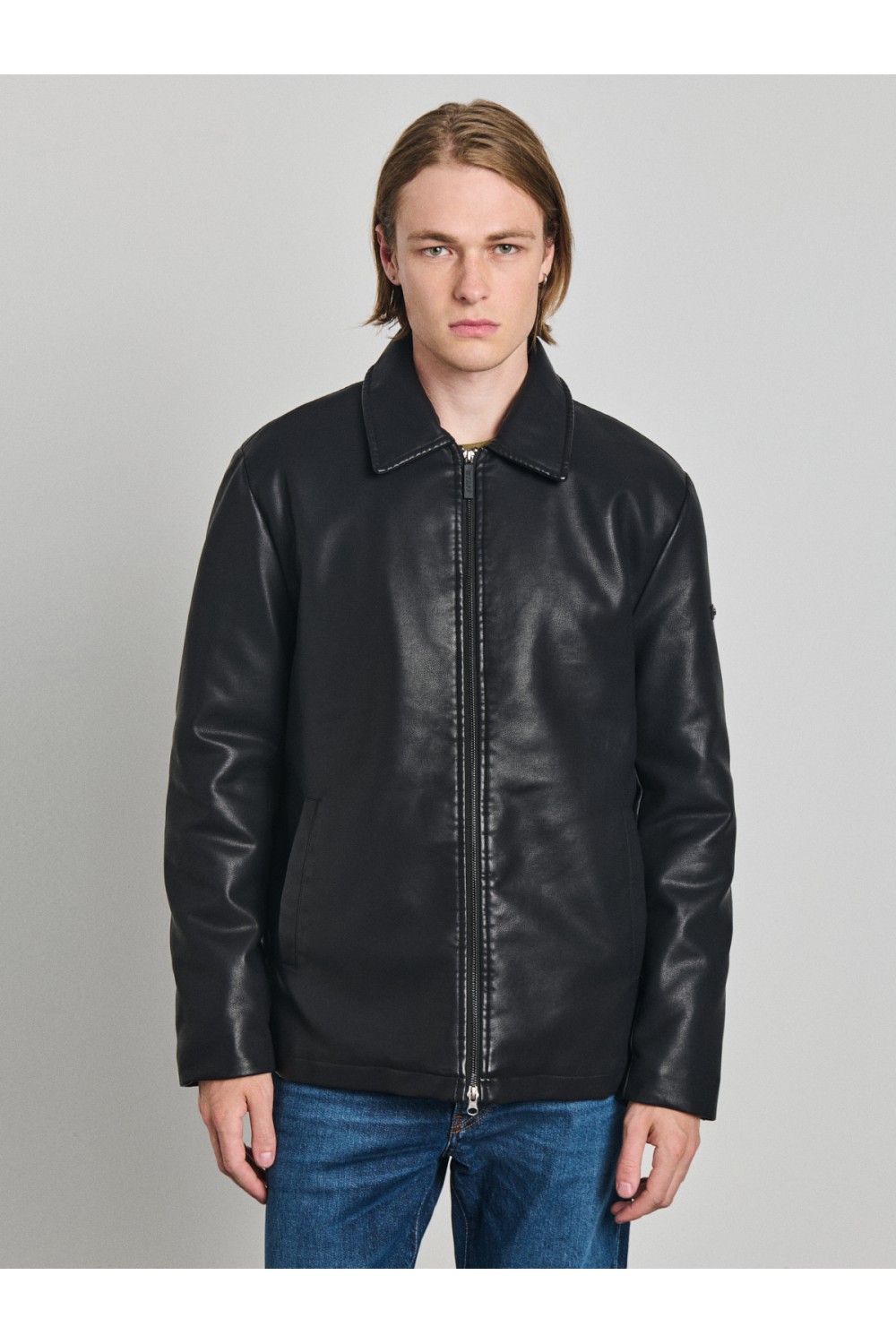 STAFF JEANS & CO WILLIAM MAN ECO LEATHER JACKET BLACK 66-201.056