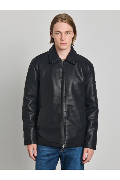 STAFF JEANS & CO WILLIAM MAN ECO LEATHER JACKET BLACK 66-201.056