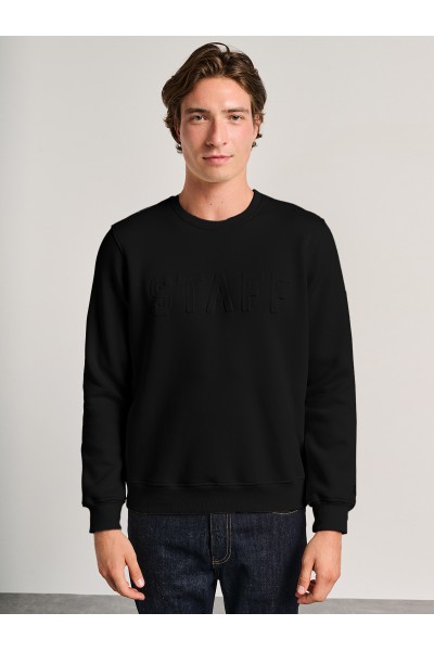 STAFF JEANS & CO DEKER CREW NECK SWEATER BLACK 64-112.054