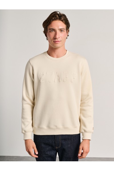 STAFF JEANS & CO DEKER CREW NECK SWEATER BEIGE 64-112.054