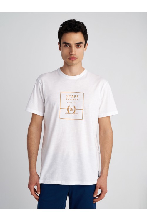 STAFF JEANS & CO GLEN MAN T-SHIRT OFF WHITE 64-017.053