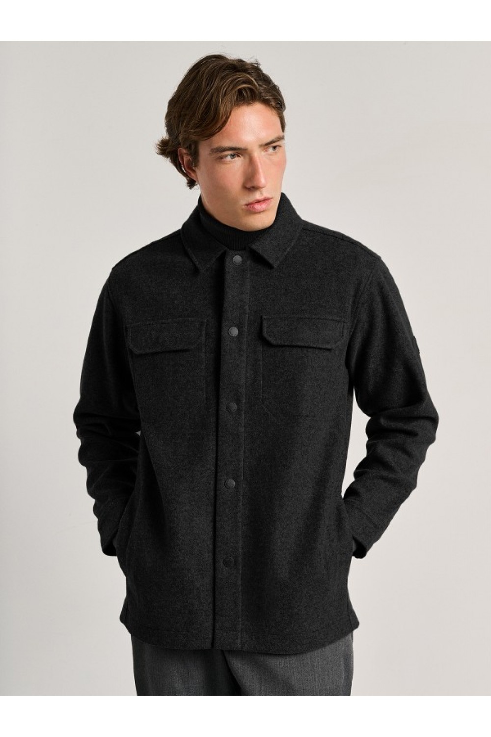 STAFF JEANS & CO MARLON MAN OVERSHIRT BLACK 61-112.054