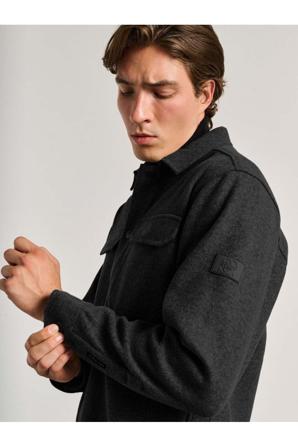 STAFF JEANS & CO MARLON MAN OVERSHIRT BLACK 61-112.054