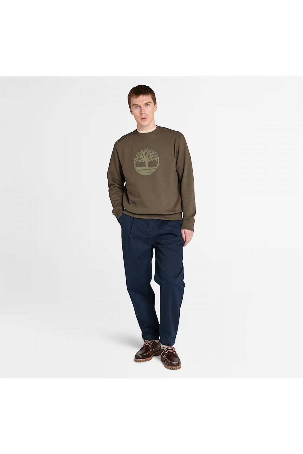 TIMBERLAND HOODIE KENNEBEC RIVER CREWNECK SWEATSHIRT GRAPE LEAF TB0A2BJ8A58