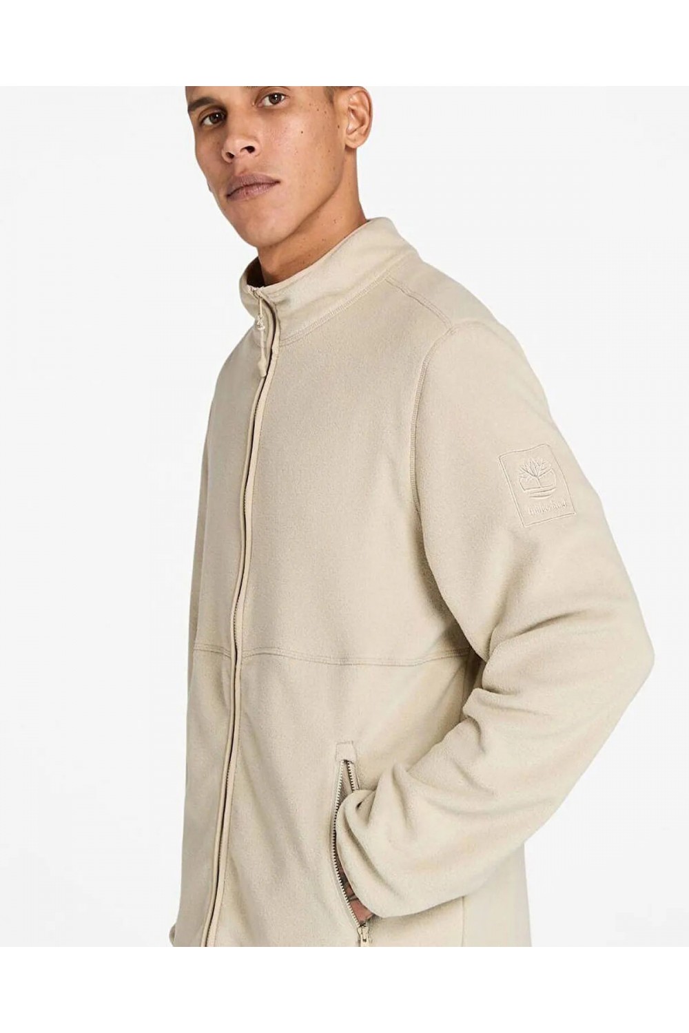 TIMBERLAND FULL ZIP POLAR FLEECE JACKET ECRU TB0A6HM3CY2
