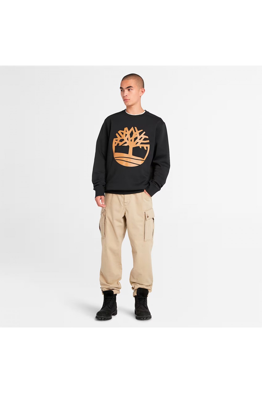 TIMBERLAND HOODIE TREE LOGO BLACK TB0A2BJ8P56