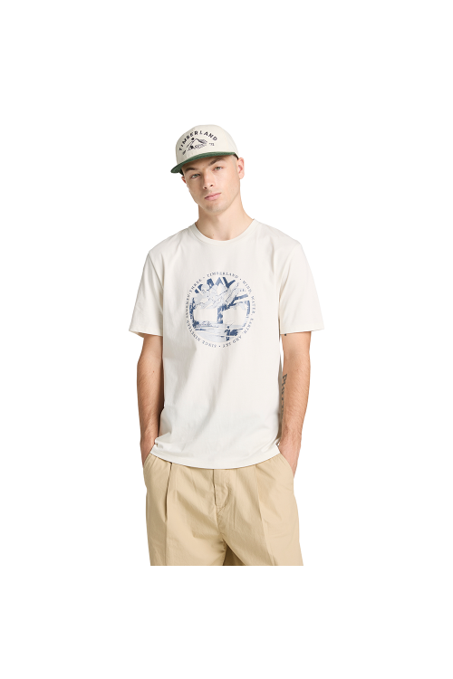 TIMBERLAND TREE LOGO LAKE HOUSE GRAPHIC TEE VINTAGE WHITE TB0A5MVRCM9