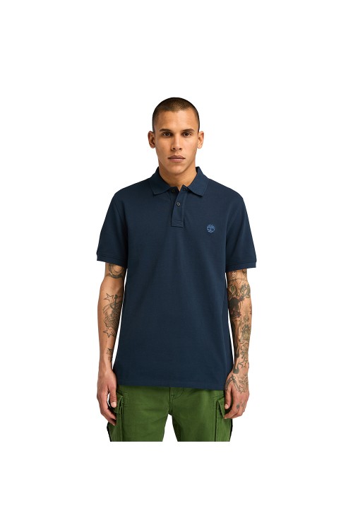 TIMBERLAND MILLERS RIVER PIQUE SHORT SLEEVE POLO DARK SAPPHIRE TB0A6VDP433