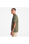 TIMBERLAND SS KENNEBEC RIVER TREE LOGO TEE KHAKI-GRAPE LEAF TB0A2C2RA58