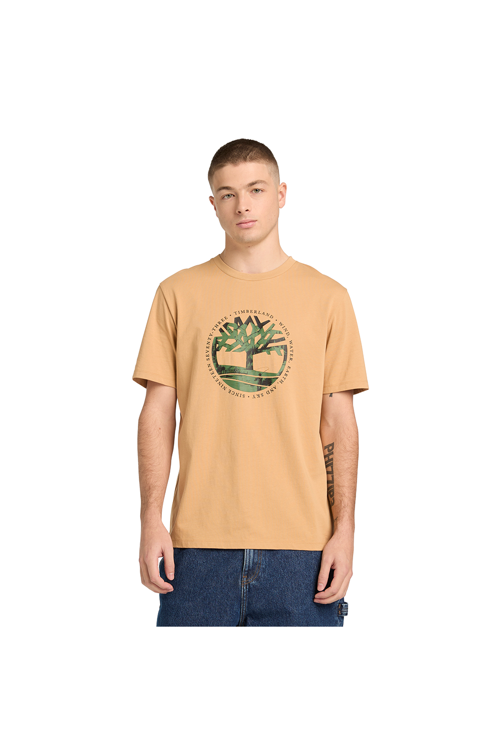 TIMBERLAND TREE LOGO LAKE HOUSE GRAPHIC TEE LIGHT WHEAT BOOT TB0A5MVREH3