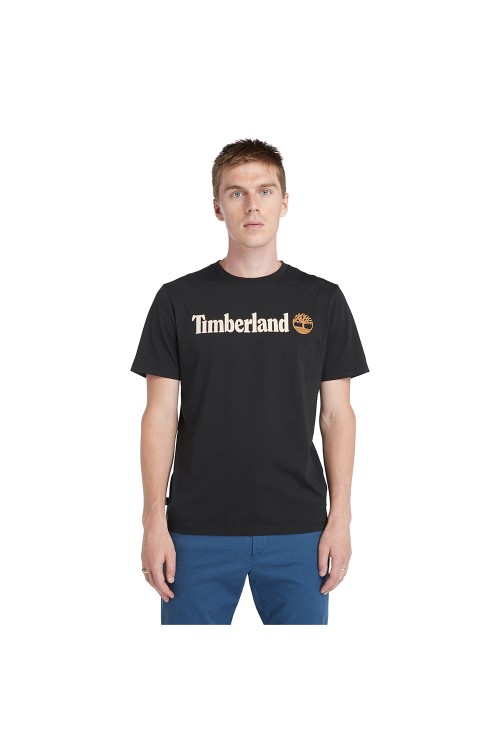 TIMBERLAND KENNEBEC RIVER LINEAR LOGO TEE BLACK TB0A5UPQ001