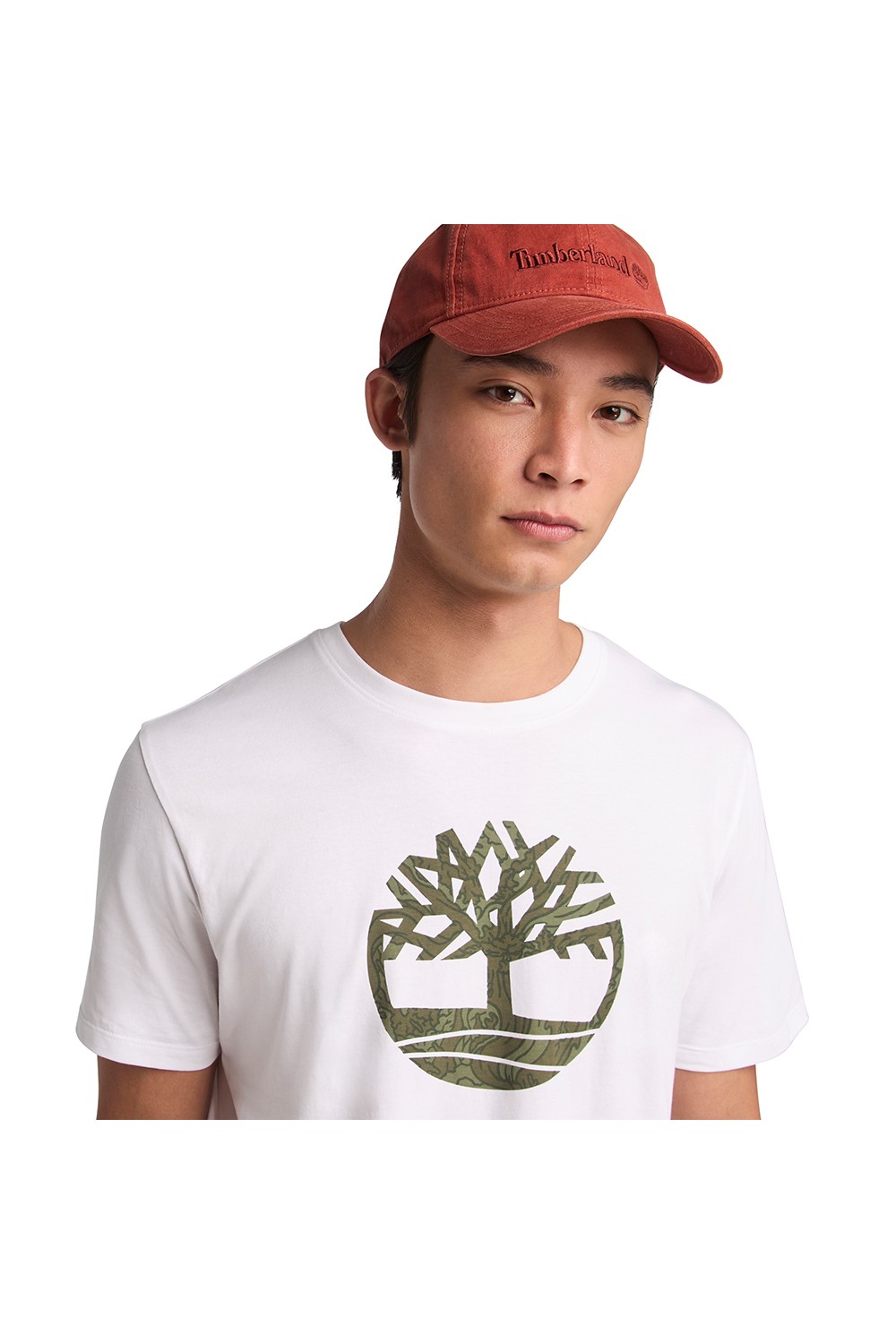 TIMBERLAND CAMO TREE LOGO TEE WHITE TB0A6DTS100