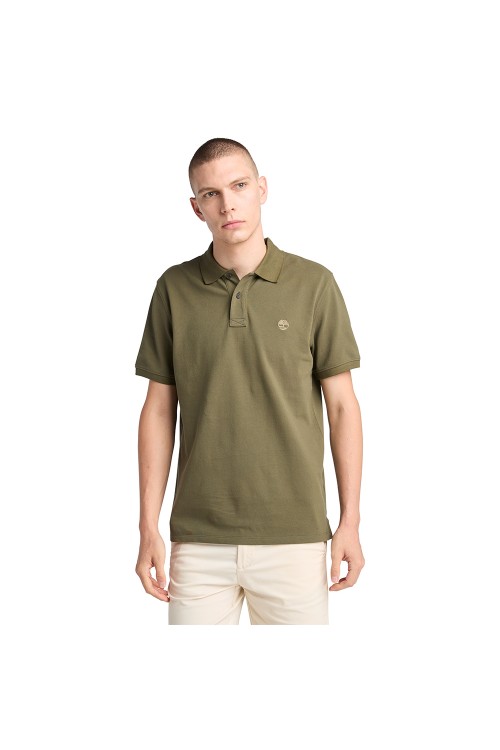 TIMBERLAND MILLERS RIVER PIQUE SHORT SLEEVE POLO GRAPE LEAF TB0A6VDPA58