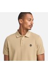TIMBERLAND MILLERS RIVER PIQUE SHORT SLEEVE POLO BEIGE TB0A6VDPDH4