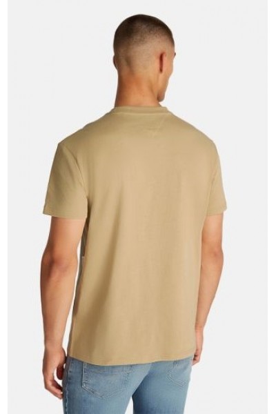 TOMMY HILFIGER T-SHIRT TJM REG LINEAR LOGO RELIC TAN DM0DM20744-ACT