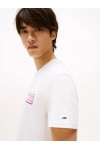 TOMMY HILFIGER T-SHIRT POP COLOR FLAG ECRU DM0DM21577-YBL