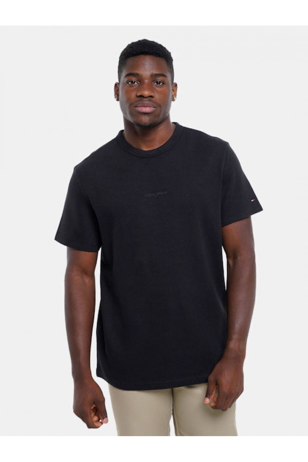 TOMMY HILFIGER T-SHIRT WAFFLE BLACK DM0DM21778-BDS