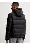 TOMMY HILFIGER HOODED LOGO PUFFER BLACK DM0DM22044-BDS