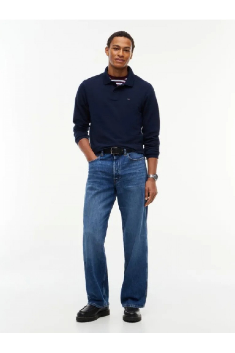 TOMMY HIFIGER POLO LONGSLEEVE DARK BLUE DM0DM23630-C1G