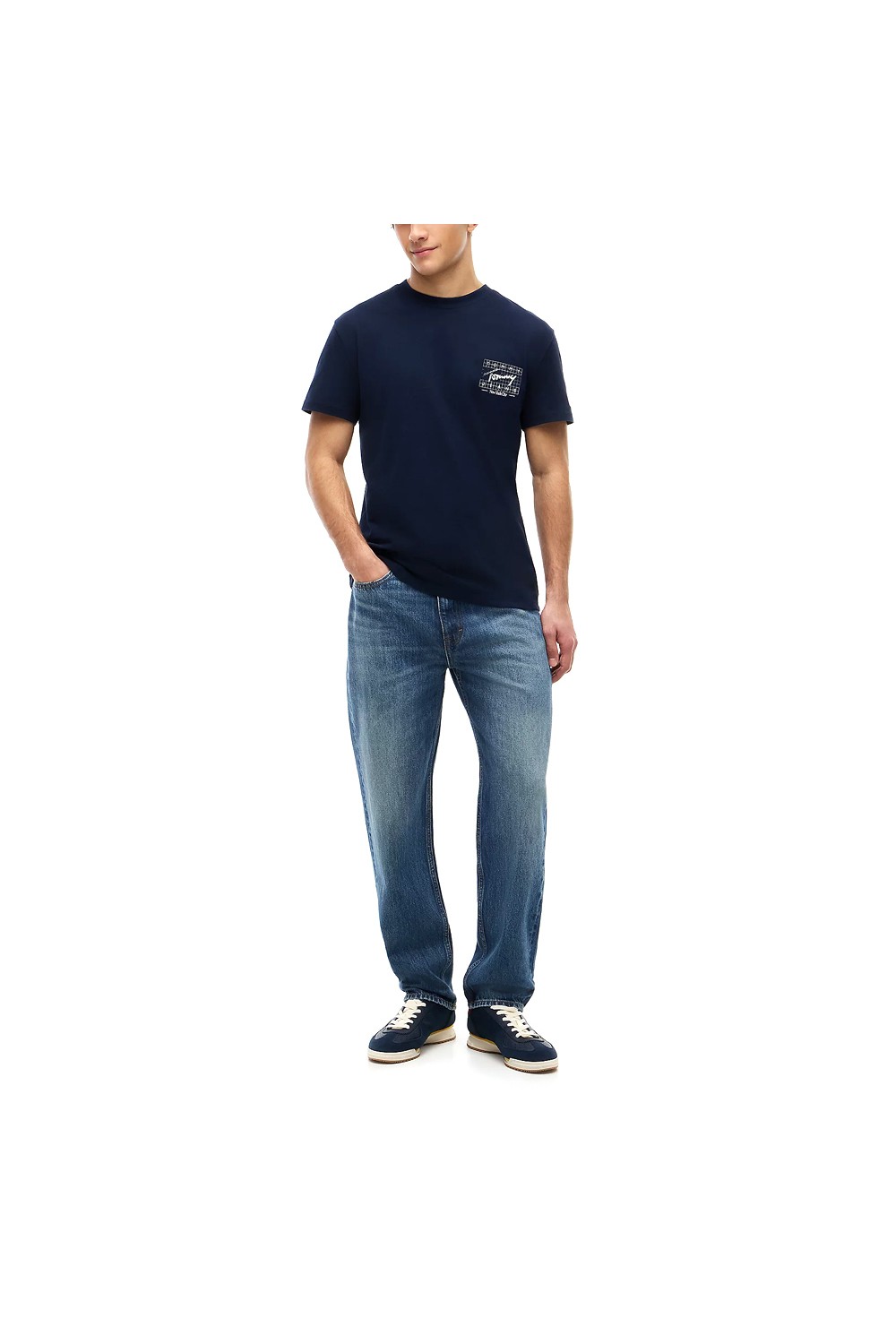 TOMMY HILFIGER T-SHIRT REGULAR SIGN FLAG DARK NIGHT NAVY DM0DM23177-C1G