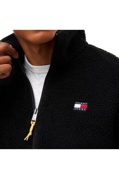 TOMMY HILFIGER TJM ESSENTIAL MIX TEDDY JACKET BLACK DM0DM23227-BDS