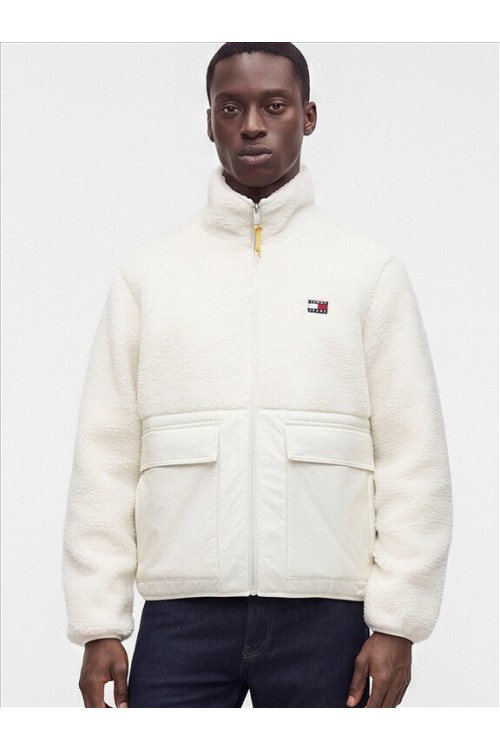 TOMMY HILFIGER TJM ESSENTIAL MIX TEDDY JACKET CREAM DM0DM23227-AEF