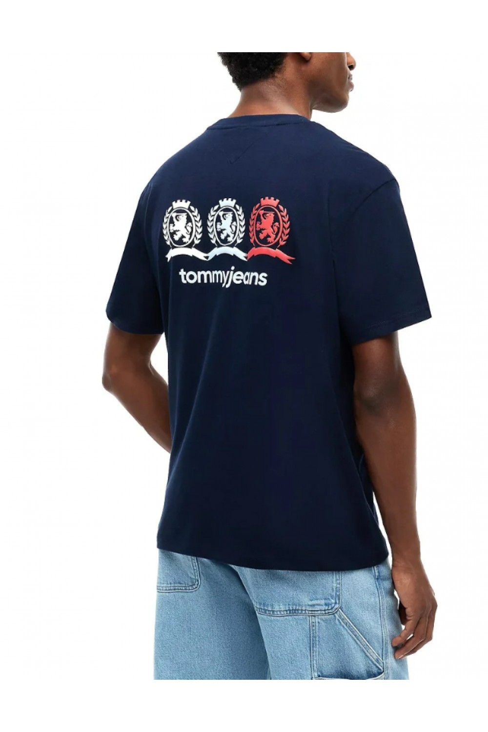 TOMMY HILFIGER T-SHIRT RELAXED CREST REPEAT DARK NIGHT NAVY DM0DM23172-C1G