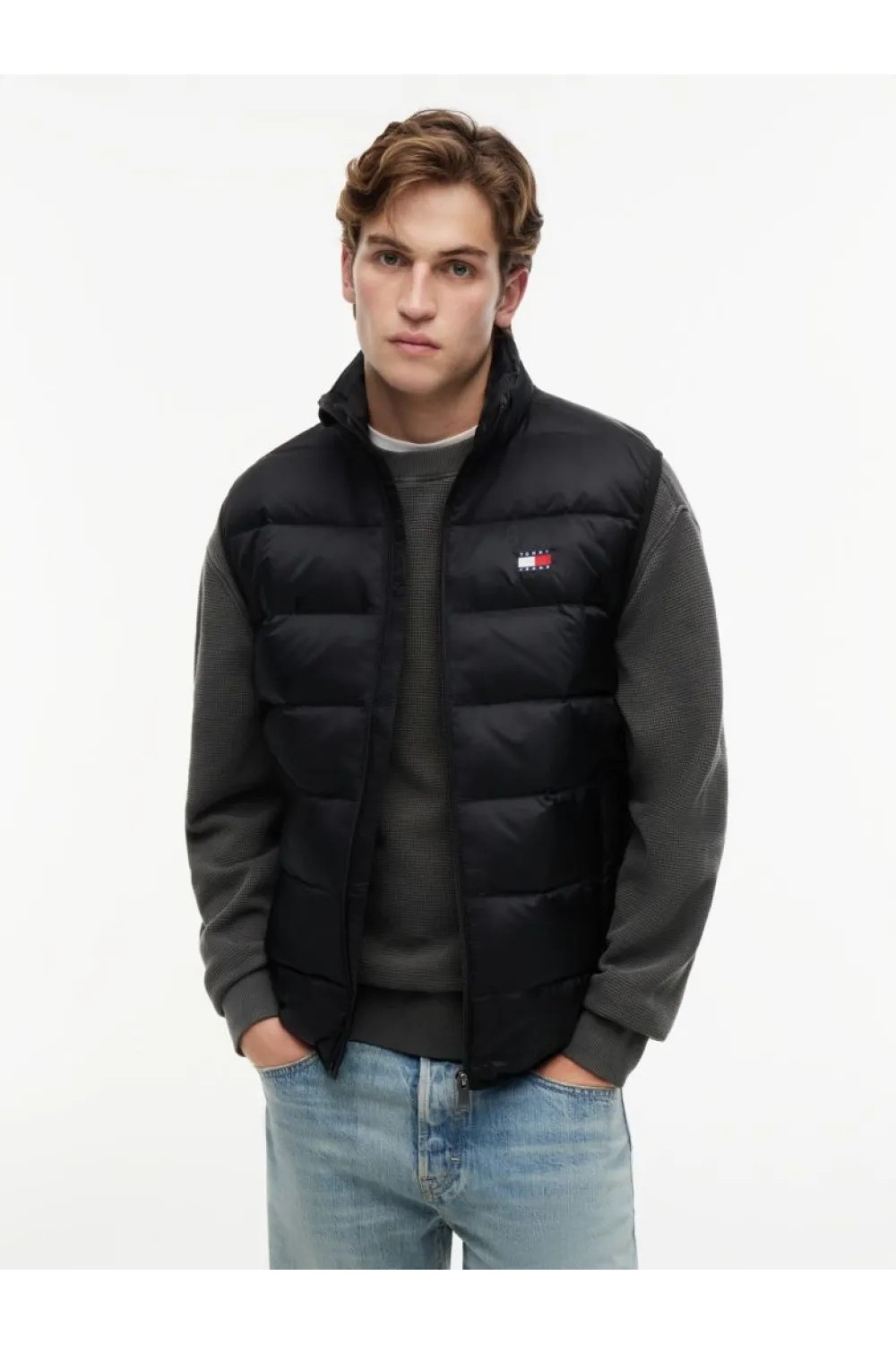 TOMMY HILFIGER TJM PACKABLE LIGHTWEIGHT DOWN RIPSTOP RELAXED JACKET BLACK DM0DM23232-BDS
