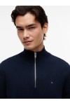 TOMMY HILFIGER TJM ESS LIGHT QUARTER ZIP KNIT DARK NIGHT NAVY DM0DM21654-C1G